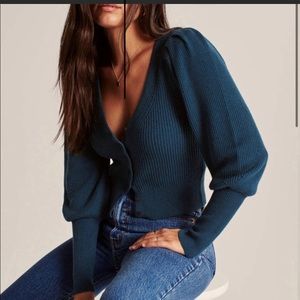 Abercrombie & Fitch puff sleeve cardigan